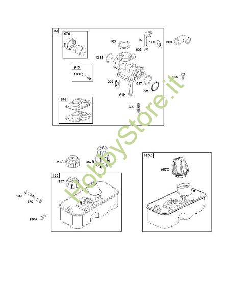 E - Carburatore, alimentazione carburante B&S - 10 €¦ 10T802-0198-B1 brand Stihl